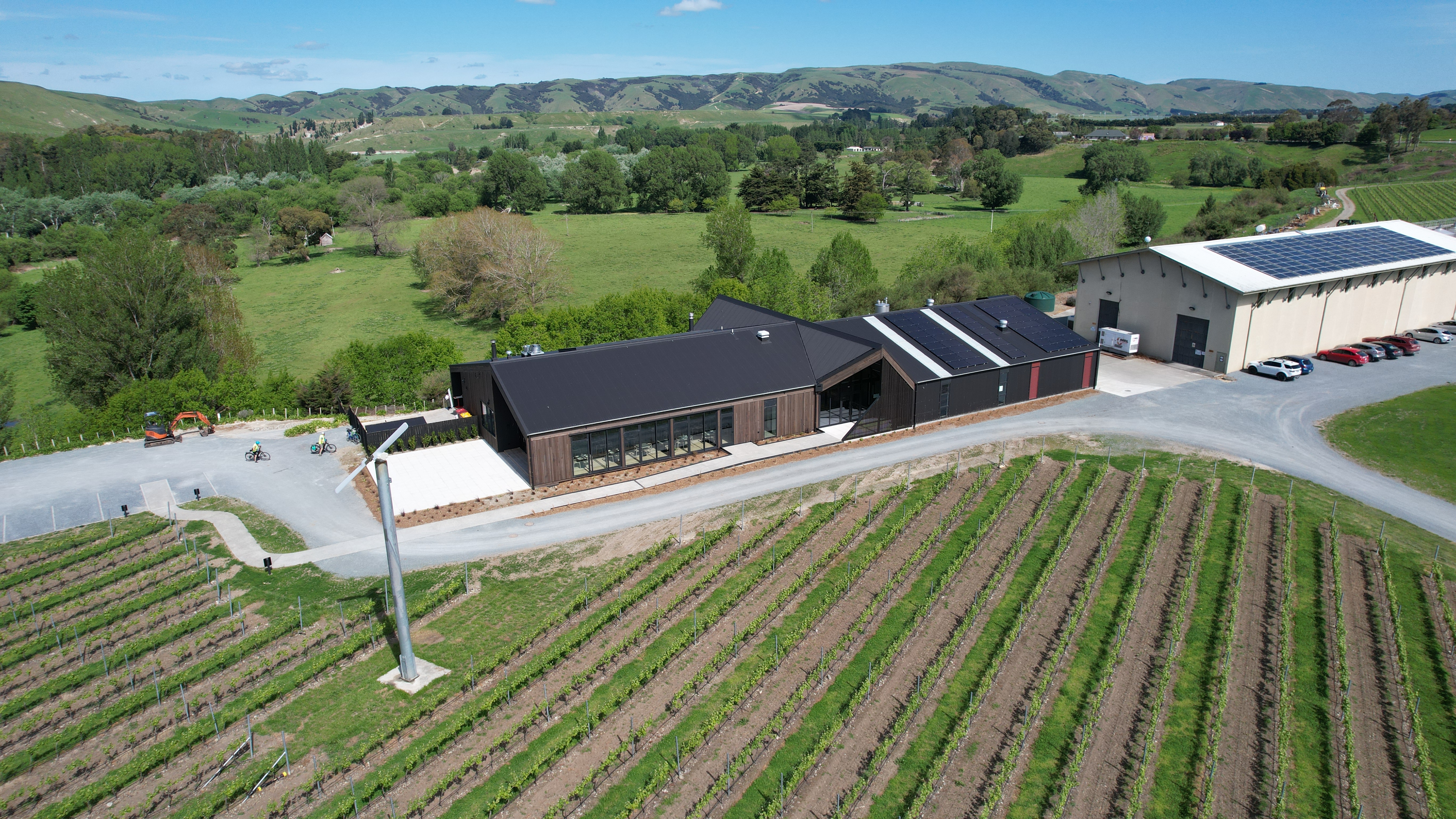 TK Winery Martinborough aerial drone shot